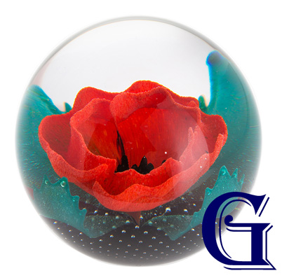 CAITHNESS GLASS PAPERWEIGHT REMEMBERING
