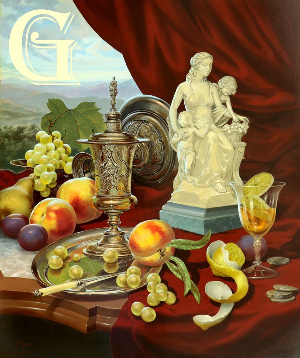 GYULA BOROS original oil painting STILL LIFE