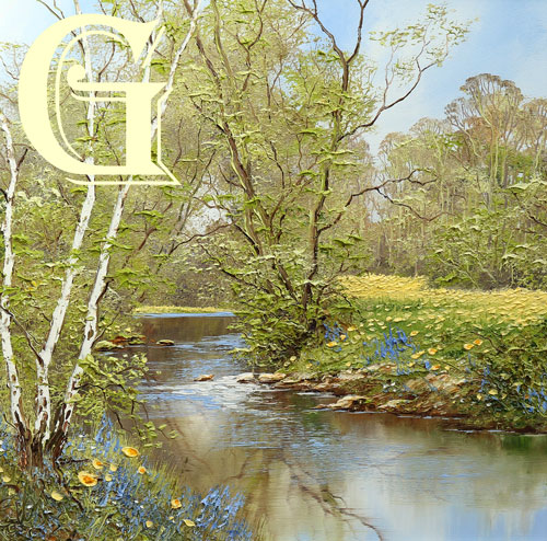 Terry Evans oil painting, GOLDEN  CARPET
