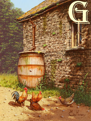 EDWARD HERSEY original painting, BY THE OLD BUTT