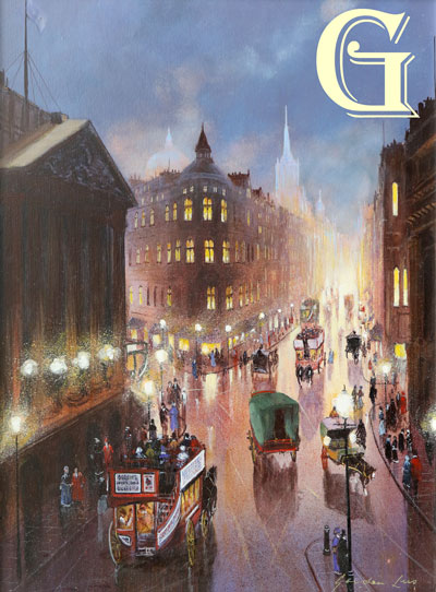 Gordon Lees original painting, the mansion house, london