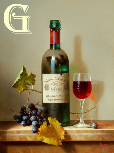 ORIGINAL OIL PAINTING BY ZOLTAN PREINER,St EMILION